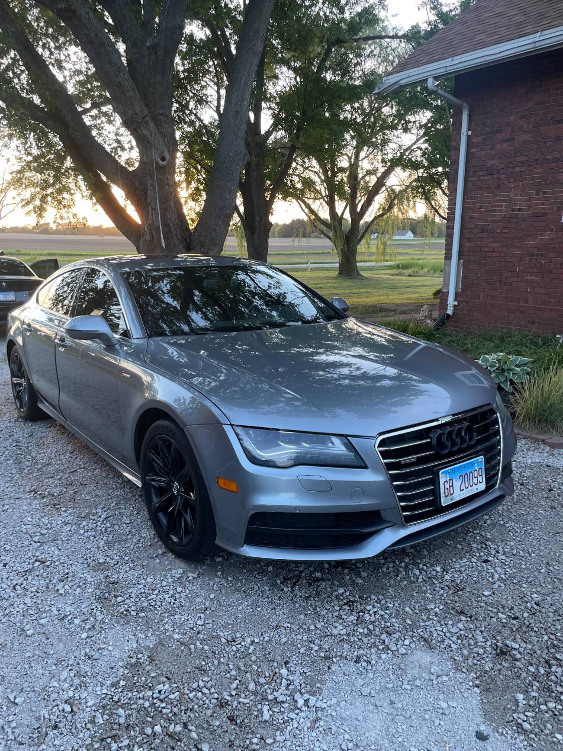 Dark luxury sedan after mobile detailing in Danville IL